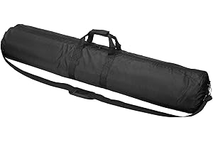 PATIKIL Tripod Carrying Case, 39.4" x 7.9" Heavy Duty Nylon Padded Tripod Bag with Adjustable Shoulder Straps and Handles for Light Stands Umbrellas tripods mic Speaker Stand, Black
