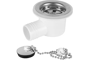 Vikye Ensemble de vidange d'évier pour maison mobile/camping-car, tuyau de vidange à angle droit en acier inoxydable, adaptateur d'eaux usées pour camping-car, remorque, navire marin