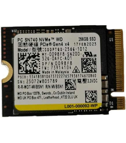 KIOXIA SSD 256 GB M.2 2230 30mm NVMe PCIe 4.0 Gen 4 x 4 BG5 (OEM