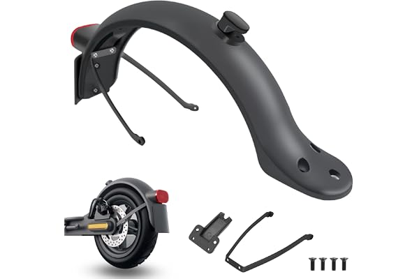 minghaoyuan Garde-boue arrière pour scooter électrique avec crochet et feu arrière pour X-mi M365 / M365 Pro / M365 1S / M365 Pro 2 - Kit de rechange avec plaque d'immatriculation vide