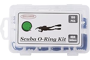 BUSY-CORNER 166pcs Scuba O-Ring Kit Dive Hoses Rings Diving 12 Sizes Nitrile Buna 90 Duro oring Assortment (NBR90)