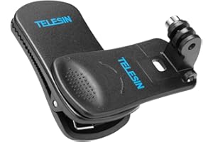 TELESIN Obrotowy plecak 360 uchwyt na klips super solidny zacisk szybkiego zwalniania obrotowy uchwyt do GoPro Hero 8, Hero 7/6/5 czarny, Hero4, Hero3, osmo action, Fusion, Xiaomi YI, kamery akcji