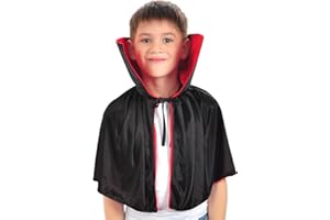 Cape réversible de Vampire pour Enfants avec col Montant | Costume Halloween de Dracula