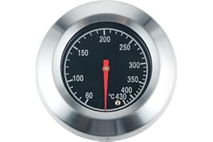 DRELD Edelstahl Grillthermometer Barbecue Thermometer, Röstthermometer, 60-430℃ Gasgrillthermometer für alle Holzkohlegrill, Grills, Ofen, Smoker, Räucherofen, Backofen und Grillwagen