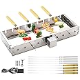 DUEBEL Auto Rotating Rotisserie Grill Rack Set - Stainless Steel Kabob Grill with 10 Skewers. USB Powered, Adjustable Width Rotisserie BBQ Grill Rack for Perfect Rotisserie BBQ Game