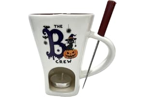 Chokladfonduemugg Med Gaffel, Halloween Keramisk Chokladsmältningskopp