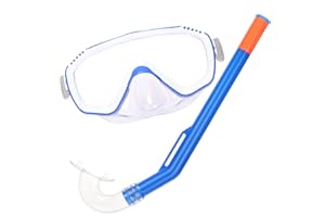 Com-four® Ensemble de Tuba 2 Pièces pour Enfants de 3 à 6 Ans - Lunettes de Plongée en Apnée pour Petits Enfants