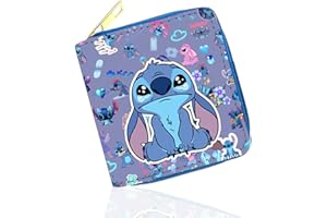 DGTSYAL Cartoon Geldbörse Kinder, Mädchen Geldbeutel Leder Geldbörse Cartoon Wallet, Stitch Wallet Geburtstagsgeschenk für Kinder Geldbörse Portemonnaie mit Kartenfächer Geldbörse