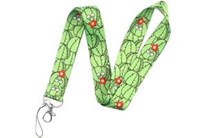 JAPANSAI Lanyard Cactus | Cordón para el Cuello | No Pierdas más tus Llaves | Llavero para Móvil Mascarilla Teléfono y Llaves| Regalo Original