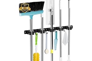 5 Racks & 4 Hooks (Black) - 1 Pack