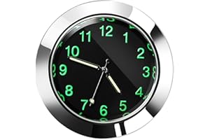 Pomurom Uhr für Auto-Armaturenbrett,Selbstklebende, leuchtende Autolüftungsuhr - Multifunktionale -Autouhr zum Aufkleben auf das Armaturenbrett für das Armaturenbrett, Boot, Fahrrad