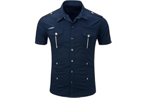 FREDD MARSHALL Men's Short Sleeve Regular-Fit Work Shirt