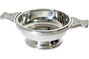 Wentworth Pewter - Medium Pewter Quaich Whisky Tasting Bowl Loving Cup Burns Night