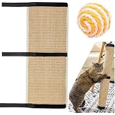 1 x Cat Table Leg Scratching Post Sisal Furniture Leg Protection Scratch Protection with Roll Up Straps 63 cm x 25 cm + 1 Sis