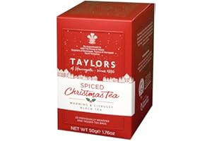 TAYLORS OF HARROGATE Taylors Spiced Christmas Tea 20 Wrapped and Tagged Teabags - 50g