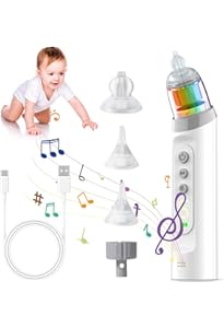 Anluomania Elektrischer Nasensauger Baby - 5 Stufen, Mit Musik & Licht