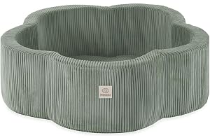 MISIOO bollbad baby från 1 år – skumbollbad barn – 95 x 30 cm – blomform – vänlig design för små upptäcktsresande – perfekt för barnrum – lekrum och barnfester