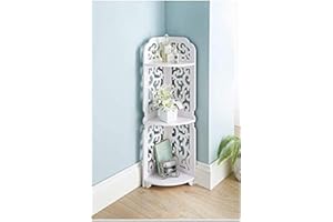 Home Decor Camille 3 Tier Standing Corner Shelf Decorative Storage Shelves H80cm