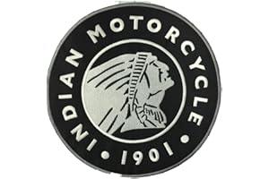 SUMA SHOP Patch Indian motorcycle Haftowana naszywka dla motocyklistów/motocyklistów (24 Cm.)