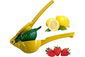 AHASON'S Premium Quality Metal 2-In-1 Lemon Lime Squeezer | Hand Juicer Lemon Squeezer | Max Extraction Manual Citrus Juicer | Easy-to-Use Lemon Squeezer Manual