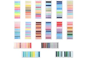 ‎NEWPLENTY Newplenty 3200 Stück Haftnotizen Haftstreifen,16 Stile Transparent Sticky Notes Tabs, Klein Klebezettel Notizzettel, Page Marker Haftmarker Index Tabs Book Tabs für Büro Schule (3200)