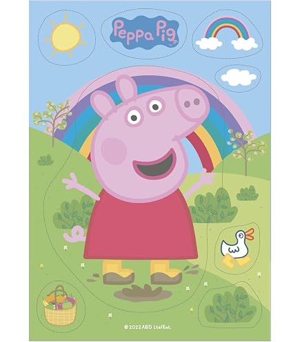 2er Set Peppa Pig Tortenaufleger & Muffinaufleger