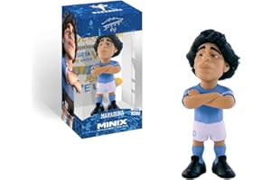 BANDAI Minix - DIEGO ARMANDO MARADONA Numer 10 Niebieska koszulka Figurka Oryginalna figurka MiniX Football Stars Series 10N - Wysokość 11 cm