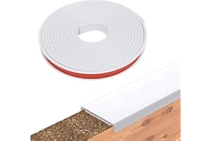 HUAMIRRA 5M U-Form Selbstklebend Möbelkantenband, Flexible Möbelkantenband Kantenumleimer Selbstklebend, Innenbreite 20 mm Flexible TPE Faltbarer Kantenschutz, TPE U-förmige Selbstklebend Möbelkantenband, Weiß