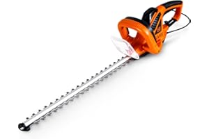SuperHandy Hedge Trimmer 600W- Electric Lightweight Hedge Cutter, Corded Garden Cutting & Trimming Hedge – 10m Cable, 51cm Blade, Electric Brake for Safety