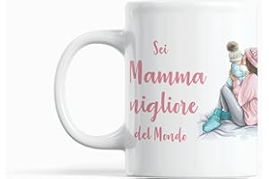 Gesar Art in Progress Tazza Festa della Mamma - Frasi Originali Divertenti - Idee Regali - Regalo Buon Compleanno - Natale - Migliore Mamma del Mondo