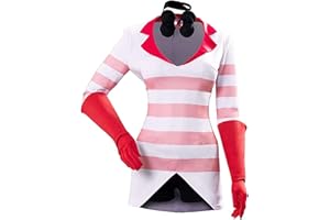 Yanny Hazbin Hotel Alastor Cosplay Costume Angel Dust Helluva Boss Blitzo Jacket Outfits Set Halloween Dress Uniform