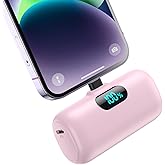 Mini Cargador Portátil para iPhone, [Upgraded] 5000mAh Power Bank PD 15W Pequeña y Ligera Batería Externa, Powerbank Doble Sa