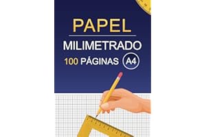 Papel Milimetrado a4: 100 páginas milimétrico en blanco cuadriculadas 1mm dibujo técnico con tabla de contenidos - Cuaderno para gráficos a lápiz de ... - Material escolar hojas gran formato.