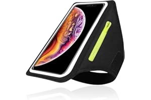 Dalephoric Sportarmband Handy Universal, Handytasche Joggen Mit Kopfhörer Tasche, Handyhalterung Joggen Arm, Laufarmband, für Handys bis 6,8 Zoll, Schweißfest, für Laufen, Workout (Schwarz)