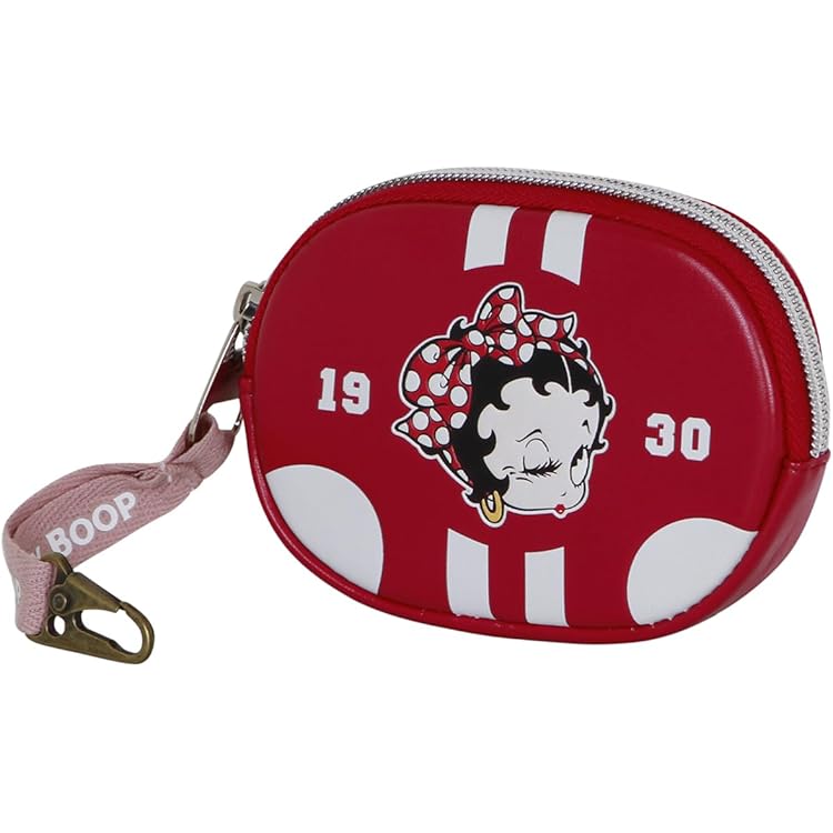 Porte-clés Betty Boop Vintage – PlastiColor 2006 – Rouge – Clip Mousqueton
