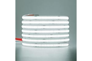 Wisada 24V COB LED Strip Light, 320 LEDs/m, IP68 Impermeabile, Flessibile Striscia di Luce LED per Rooflight Soggiorno Cucina Decorazione (Bianco (6000-6500K), 2M)