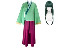 Fiamll Maomao Costume de cosplay - Robe de chanvre - The Apothecary Diaries - Pour femme - Avec perruque - Pour Halloween et carnaval