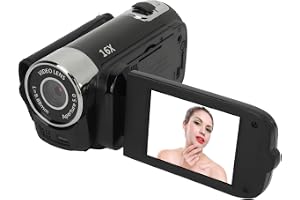 Produktabbildung: Wakects Digitale Videokamera, 16 MP 1080P Camcorder Vlogging Kamera Recorder 2,4 Zoll Drehbarer Bildschirm 16X
