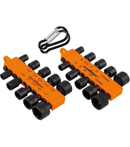 VictorsHome 2-Pack 1/4" Hex Shank Magnetic Nut Driver Bits - 19mm, 65mm Long - For Drills & Screwdrivers