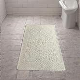 Beykoz Kilim Pamuk Dokuma S&uuml;per Su Emici, Banyo&amp;Mutfak Halısı 60x100, Ekru