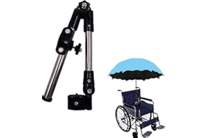 ANGLEPINGPING Umbrella Mount Holder, 180° Adjustable Umbrella Holder for Stroller, Umbrella Clamp Bike Umbrella Stretch Mount Stand Holder for Baby Stroller Bicycle, Wheelchair, Walker, Rollator, Pram, Chair