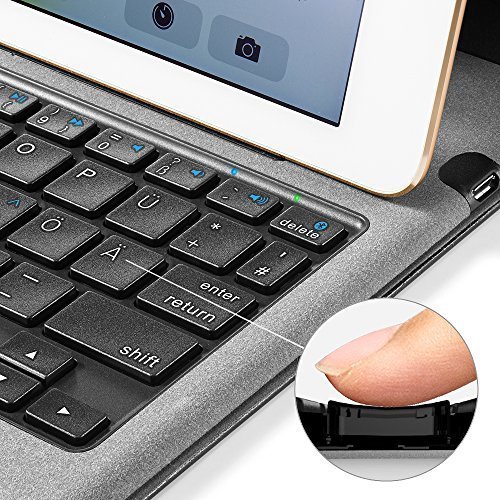 Anker Bluetooth Folio Tastatur Case Hülle für iPad Air 2 — Smart Case mit Auto Wake / Sleep Funktion, Komfortable Tasten und 6 Monate Akkulaufzeit zwischen den Ladungen (ausschließlich für iPad Air 2) - 5