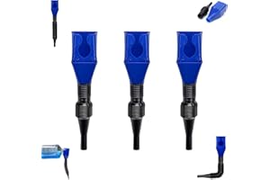 CZFDCK Flexible Funnel Funnel for Car, 3PCS Flexible Draining Tool Snap Funnel (Blue), Adblue Funnel Universal Oil Funne for Oil Car Tools Motorcycle Gasoline and Household Uses Fuel Funnel