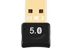 JeoPoom Bluetooth 5.0 USB Dongle Adapter, Bluetooth Receiver and Transmitter for Desktop, Laptop, Printer, Headset, Speaker, Compatible with Windows 7/8/8.1/10