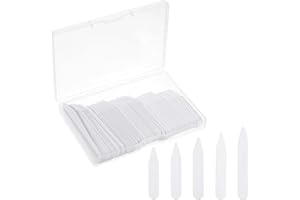 Oruola 100 Stück Hemdkragen Einsatz Herren,Kragenstäbchen Herren,Kragenstäbchen,Weißes Collar Stays for Men,Hemd Kragenstäbchens für Vater, Ehemann,Geschäft Hemd,Shirt Collar Inserts