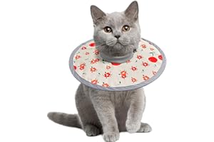 LOS ANDES Cat Recovery Collar, Adjustable Cat Protective Collar Alternative After Surgery, Protect Cat Neck Cones to Stop Licking Wound, Lightweight Elizabethan Collar for Kitten,Puppy