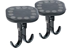 sciuU Dual-Axis Magnetic Hook [2 Pack] - Heavy Duty Swivel & Tilt Car Boot/Campervan Hanger - Magnet 20kg Max Load - Rubber-Coated Anti-Scratch Base, Quick Release Tool for Vanlife