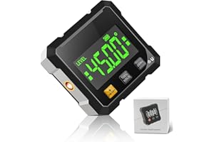 XINRONGDA Cercatore Magnetico Digitale di Angoli con Laser Elettronico, Cercatore di Angoli per Scatola di Livelli Digitali Ricaricabile USB, Forte Base Magnetica e Display LCD Retroilluminato Inclinometro (C)