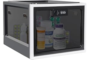 Lalifebuss Abschließbare Box, Medikamenten Aufbewahrungbox, Große Schließbox für Medizin, Lebensmittel, Handy Gefängnis, Transparente Aufbewahrungsbox