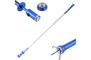 CHALI Magnetic Pickup Tool with Led Light and Claw, Pickup Tool Flexible Grabber Magnet Pickup Tool Gadget Gifts for Men Women Dad Husband, Magnetic Sweepers Bendable Magnetic Pickup Tools for Men Gifts